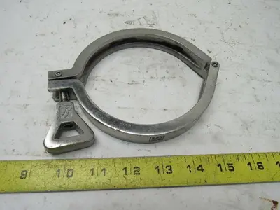 Waukesha Cherry-Burrell 4" Sanitary Hinged Split Clamp Stainless Steel