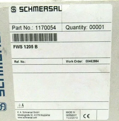 NEW SCHMERSAL FWS 1205 B