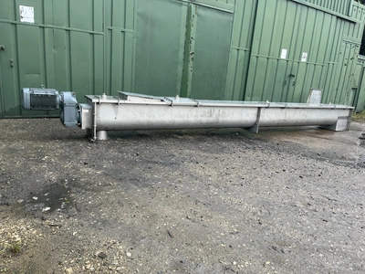 Stainless Steel U section  Conveyor 400 mm dia 450 x 7m long