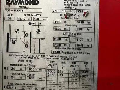 Used 2013 RAYMOND 750R35TT Misc Forklifts Illinois US | Somerset Equipment Sales #1542976