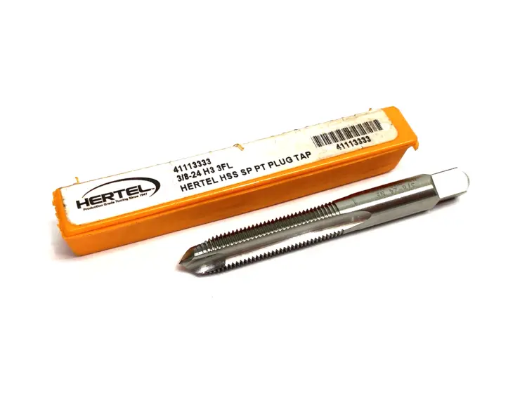 Used HERTEL 3/8-24 H3 3FL HERTEL HSS SPIRAL POINT PLUG TAP BIT Taps & Dies | Maverick Industrial Sales #1100110