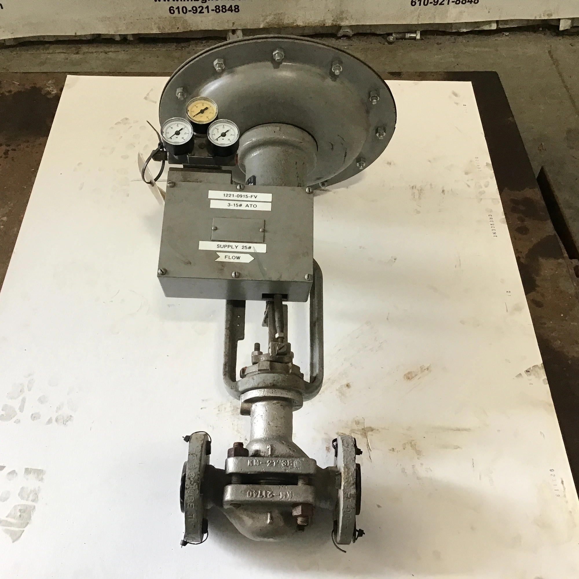 K&M Globe Style Control Valve Stainless Steel 1″ Valve Body