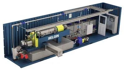 Elgin ClearWave 40 containerized dewatering system.