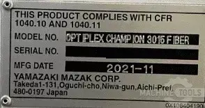 USED 2021 MAZAK OPTIPLEX CHAMPION 3015