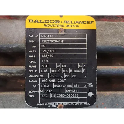 New | in-Stock BALDOR - RELIANCE M4314T Motors (misc) West Virginia US | JM Industrial #1513445