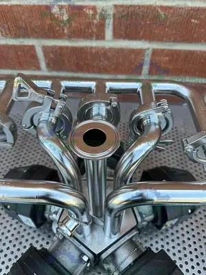 USED 5 ITT PURE FLO ADVANTAGE STAINLESS STEEL DIAPHRAGM VALVE W/ 1" SANITARY FITTING