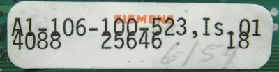 REFURBISHED SIEMENS A1-106-100-523 INTERFACE CARD A1106100523