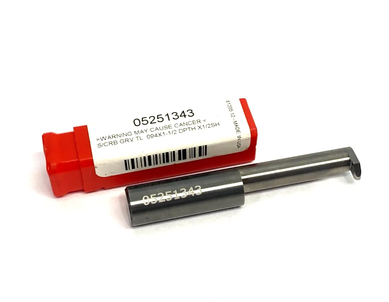 USED ACCUPRO GROOVING TOOL: 1/2" SHANK DIA SOLID CARBIDE ACC-GF093-24