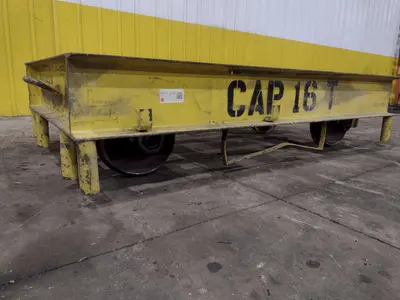 16 TON (32,000 LBS) x 46" x 80" HEAVY DUTY RAIL MOUNTED PORTABLE TRANSFER CART: YOBRO #24226