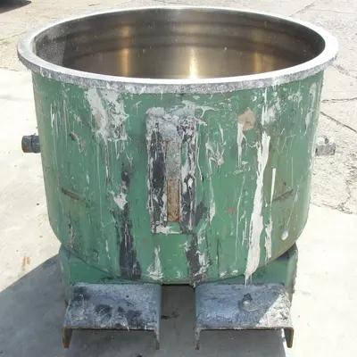SPC6802  Mixer and Blender 100 gallon Ross change can Stainless Steel 39.25" inside diameter 27.5" inside height
