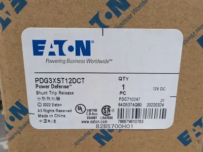 Eaton PDG3XST12DCT Power Defense Shunt Trip Release Module 12VDC New NIB