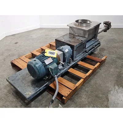 Used 2" Dia. Stainless Steel Vibra Screw Inc Volumetric Feeder