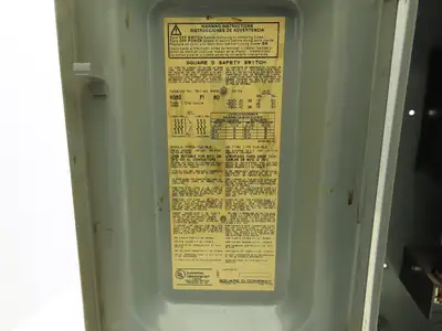 Square D H362 Heavy Duty Fused Safety Disconnect Switch 60A 600VAC Series F1