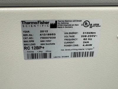 USED Thermo Scientific RC 12BP+