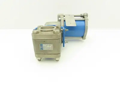 Jamesbury 1 1/2" 4CX 3600 MT3 316SS Socket Ball Valve & Pneumatic Actuator ST50E