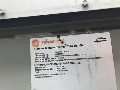 Used 2010 TRANE TSCB008U0F00000000CC0BA143.000 Air Conditioning Equipment North Carolina US | DH Griffin Used Equipment #1383630