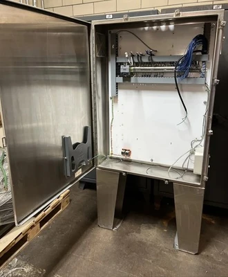 Hoffman Stainless Steel Electrical Enclosure a48h3610SSLP w/ Legs back panel