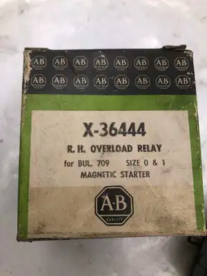 Allen-Bradley X-36444 Size 0 & 1 R.H. Magnetic Overload Relay  -NIB