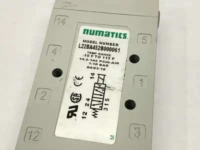 L22BA452B000061 | Numatics  Pneumatic Solenoid Pilot Valve 4-Way 24VDC - Used