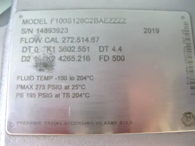USED Micro Motion F100 S128C2BAEZZZZ