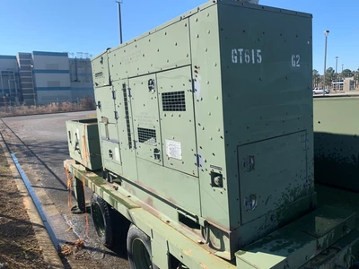 1993 Libby Dual Diesel Generator Trailer 60KW 120-420V, 200AMPS