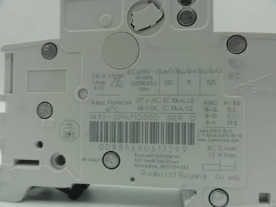 USED ALLEN BRADLEY 1492-SP