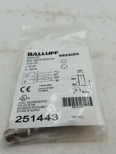 New | in-Stock BALLUFF BOS014W Sensors | ND Industrial Surplus #1223832