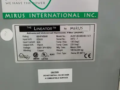 USED MIRUS AUHF-60-600-60-D-E1