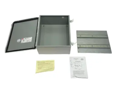 Used Hoffman Continuous Hinge Enclosure w/ Clamps 55420 PAINTED WHITE Electrical Boxes Michigan US | Maverick Industrial Sales #1436949