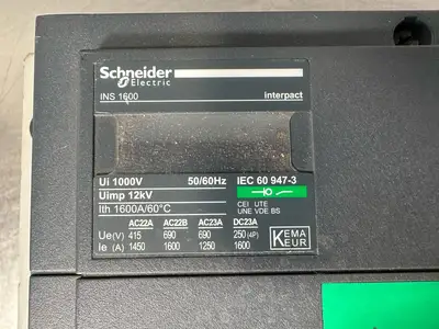 Schneider Load isolator Interpact INS-1600 switch disconnector (2.6.1)