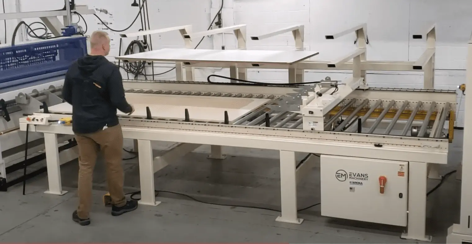 Evans Midwest LT4280 Layup Table/ Indexing Table + Motorized Laminate Rack