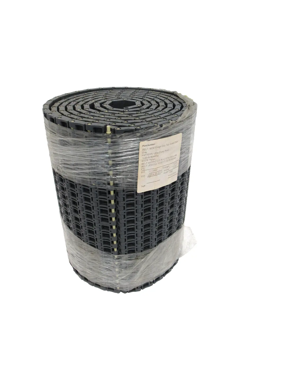 NEW HABASIT M2470 CONVEYOR CHAIN 12"W x 12'L HIGH GRIP TOP ACETAL DARK GRAY