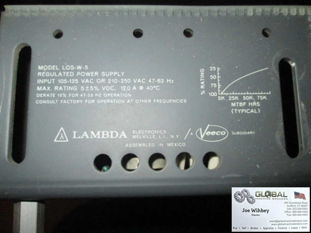 Lambda Regulated Power Supply Input 105-125 VAC OR 210-250 VAC 47-63 Hz