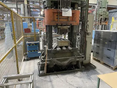 USED HL 450 TON HEATED 4 COLUMN PRESS