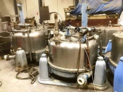Ferrum PUR-1250 perforate basket centrifuge, 904L SS.