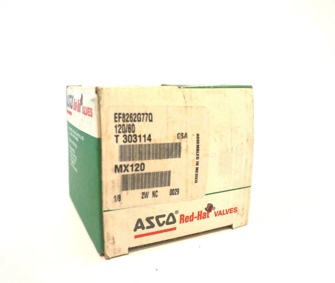 NEW ASCO EF8262G77Q SOLENOID VALVE 120/60
