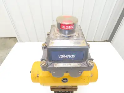 Tufline 037D 1" Flanged 3-Way Plug Valve w/Pneumatic Actuator & Positioner