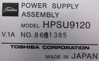 USED TOSHIBA HPSU9120 POWER SUPPLY