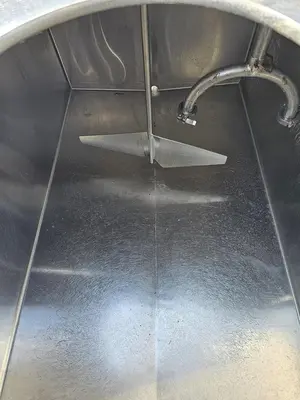 Used 2000 Gallon Jacketed Tank, 3 Compartments With Mixers, Flavor Tank