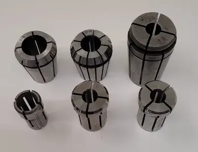 UNBRANDED 6 PIECE COLLET SET - SIZES INCLUDE 13/32, 3/4IN, 9/16, AND ERICKSON 13/32