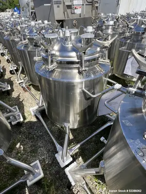 Used Vertical Stainless Steel Tank with Jacket & Casters