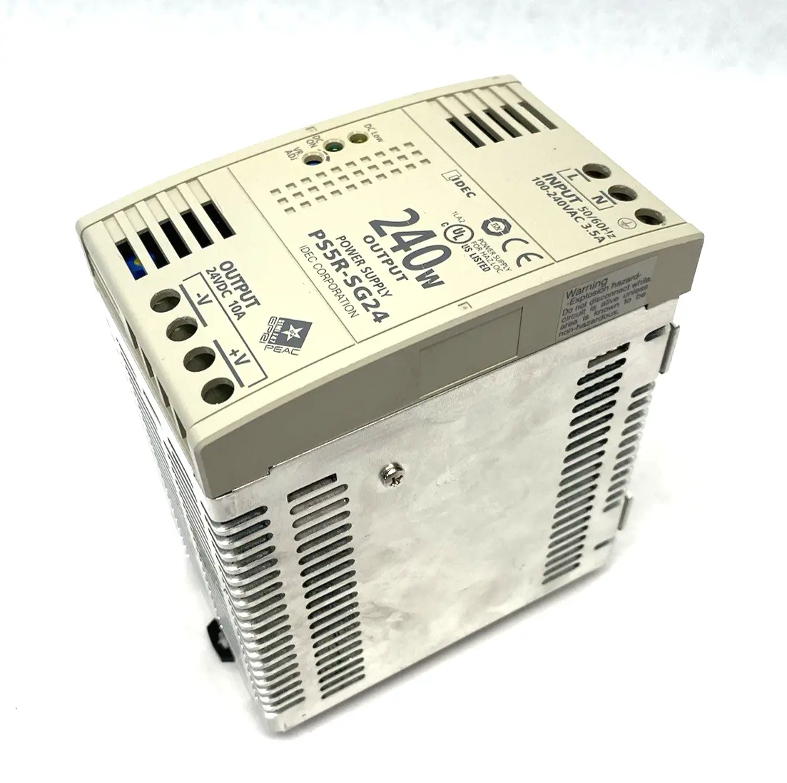 Used IDEC Power Supply DIN Rail Mount 240W 24VDC DIN Rail Power Supplies Michigan US | Maverick Industrial Sales #1396197
