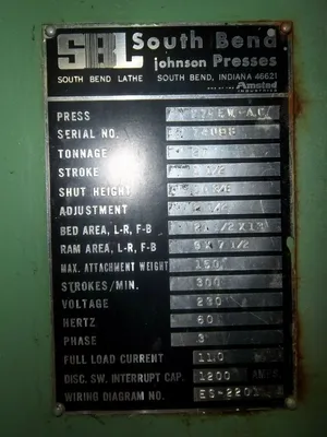 Used _UNKNOWN_ _UNKNOWN_ O.B.I. Presses Louisiana US | Pinpoint Machine #1443812