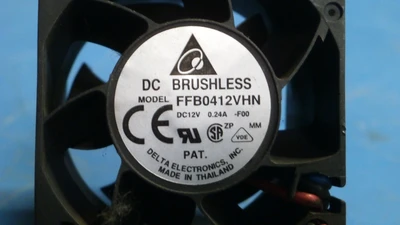 USED DELTA ELECTRONICS FAN DC 12V, 0.24 A