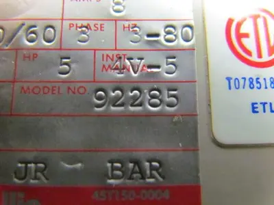 Louis Allis Lancer Jr 92285 Transistor Inverter Drive 460V 3PH 5HP 50/60HZ