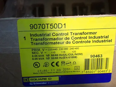 Used SQUARE D 9070T50D1 Transformers Ohio US | HGR 24 #1249370