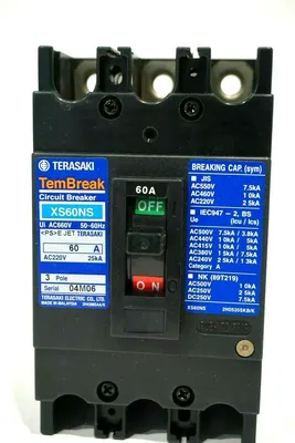 NEW TERASAKI XS60NS-3P-60A-FC CIRCUIT BREAKER XS60NS3P60AFC
