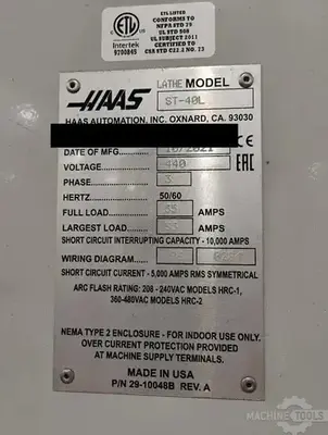 Used 2021 HAAS ST-40L CNC Lathes Arizona US | KD Machinery #1388302