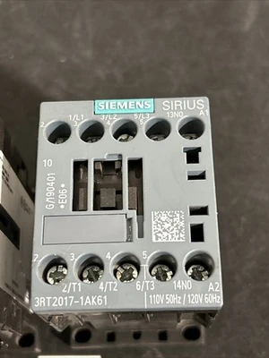 SIEMENS Contactor (1) 3RT2017-1AK61, (1) 3RH2131-1AB00 Fast Shipping +Warranty