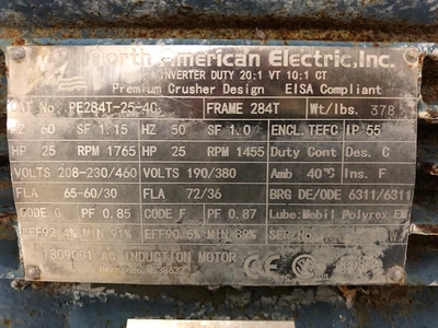 25 HP Sulzer SLF Stainless Steel Side Mount Agitator